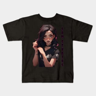 Goth Girl SDM STUDIOS Kids T-Shirt